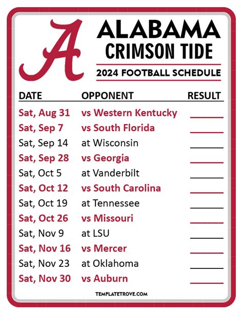 alabama crimson tide football schedule|alabama football 202 2024 schedule.